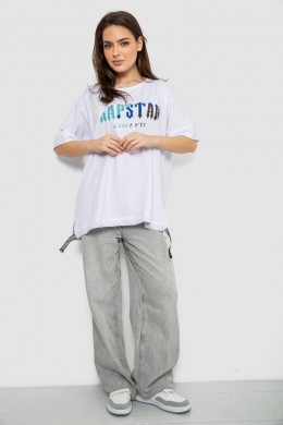 Футболка жіноча з принтом, колір білий, 244R4012