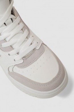 Кроссовки женские зимние на меху, цвет бело-серый, 248RAD500