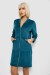 Халат жіночий велюровий на блискавці, колір смарагдовий, 257R1023 Халат жіночий велюровий на блискавці, колір смарагдовий, 257R1023