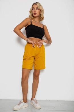Шорти жіночі однотонні, колір гірчичний, 238R57820