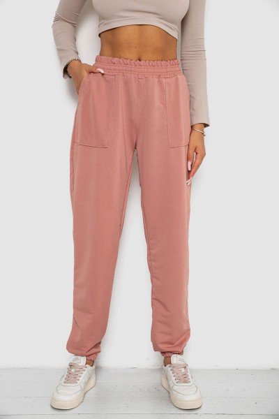 Спортивные штаны женские, цвет пудровый, 238R347-1