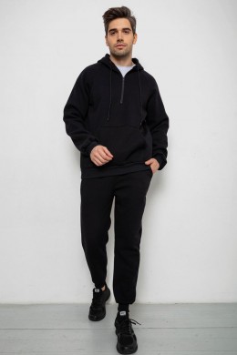 Спортивный костюм мужской из турецкой трехнити на флисе., цвет черный, 238R166