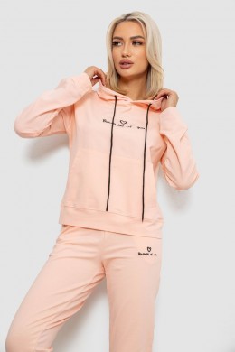 Спортивний костюм жіночий двонитка, колір персиковий, 214R1419-002