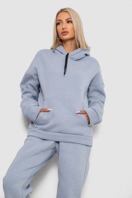 Спортивний костюм жіночий на флісі, колір сіро-блакитний, 238R5726