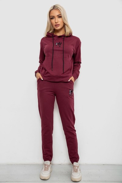 Спортивный костюм женский двухнитка, цвет сливовый, 214R1419-003