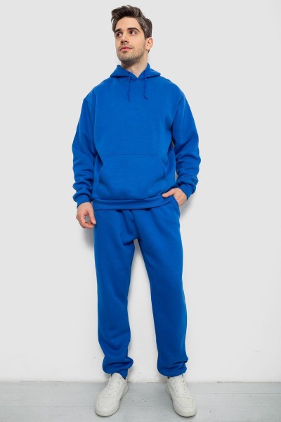 Спортивный костюм мужской на флисе, цвет электрик, 244R9162
