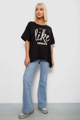 Футболка женская с принтом, цвет черный, 244R4023