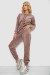 Спортивный костюм женский велюровый, цвет темно-бежевый, 241R1530-5
