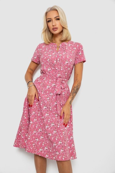 Платье софт с принтом, цвет пудровый, 230R1111