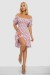 Платье софт с принтом, цвет пудровый, 230R0105 Платье софт с принтом, цвет пудровый, 230R0105