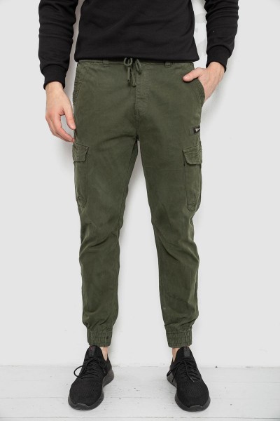Штаны мужские однотонные, цвет хаки, 244R1693
