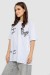 Футболка женская с принтом, цвет белый, 244R3006 Футболка женская с принтом, цвет белый, 244R3006