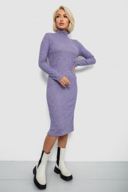 Платье повседневное утепленное, цвет сиреневый, 257R115