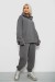 Спортивный костюм женский на флисе, цвет серый, 247R2016
