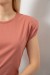 Футболка женская однотонная, цвет пудровый, 244R2215-5
