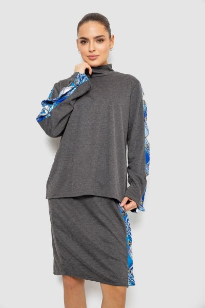 Костюм женский, цвет серо-синий, 257R322-3