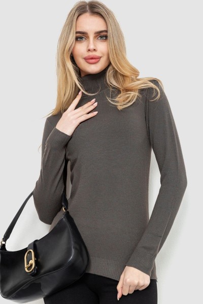 Гольф женский  однотонный  -уценка, цвет темно-серый, 244RA01-U-2