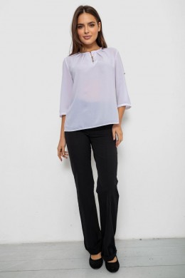 Блуза однотонная, цвет белый, 230R1121-8