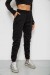 Спортивні штани жіночі на флісі, колір чорний, 238R57012
