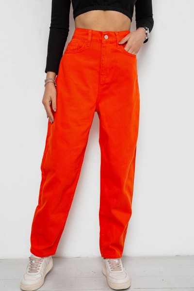 Джинсы женские MOM, цвет оранжевый, 250R1120