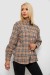 Рубашка женская в клетку, цвет мокко, 244R1070-3 Рубашка женская в клетку, цвет мокко, 244R1070-3