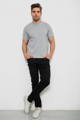 Футболка чоловіча однотонна, колір світло-сірий, 238R155
