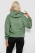Худі жіночий однотонний з капюшоном, колір хакі, 257R14