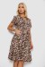 Платье софт с принтом, цвет бежево-черный, 230R0032-4 Платье софт с принтом, цвет бежево-черный, 230R0032-4