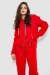 Спортивный костюм женский на флисе, цвет красный, 244R1555