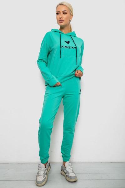 Спортивный костюм женский двухнитка, цвет мятный, 214R1419-007