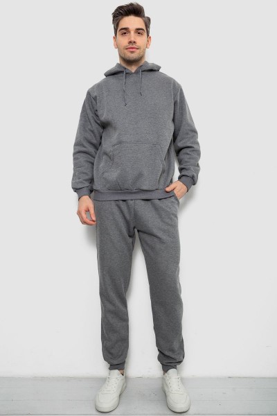 Спортивный костюм мужской на флисе, цвет серый, 244R9162