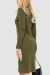 Платье на молнии, цвет хаки, 204R3059 Платье на молнии, цвет хаки, 204R3059