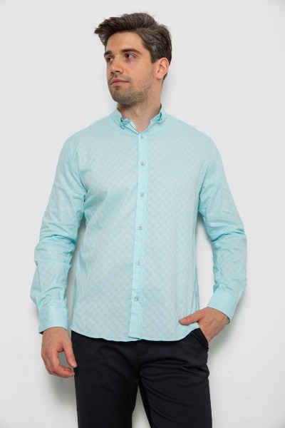 Сорочка чоловіча однотонна, колір блакитний, 214R7075