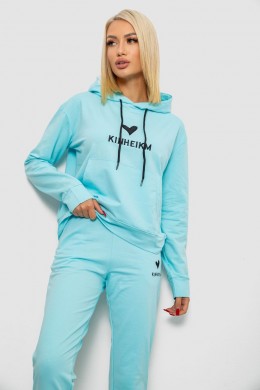 Спортивний костюм жіночий двонитка, колір блакитний, 214R1419-007