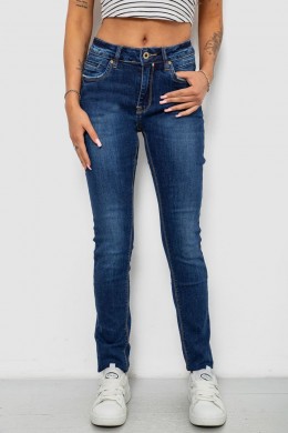 Джинси жіночі однотонні Skinny, колір синій, 244RNL2040