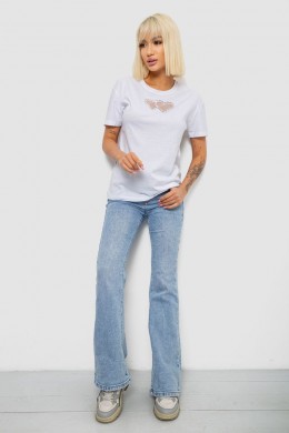 Футболка женская с принтом, цвет белый, 244R2802