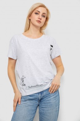 Футболка женская с принтом, цвет серый, 244R2304-5