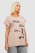 Футболка жіноча з принтом, колір бежевий, 244R3004 Футболка жіноча з принтом, колір бежевий, 244R3004