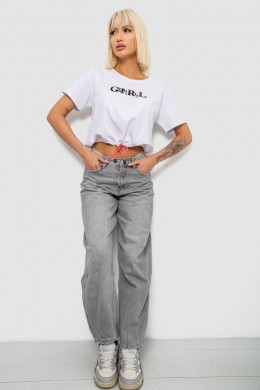 Футболка женская с принтом, цвет белый, 244R2306