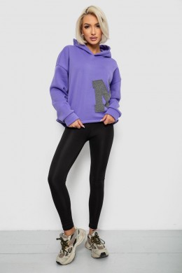 Худи женский с капюшоном на флисе, цвет сиреневый, 257R335