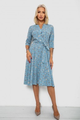 Платье софт с принтом, цвет джинс, 230R1011-5