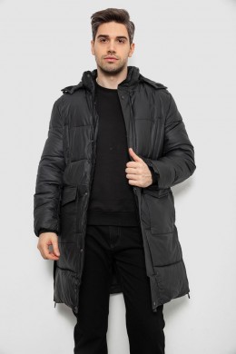 Куртка мужская зимняя удлиненная, цвет черный, 244RH76-30
