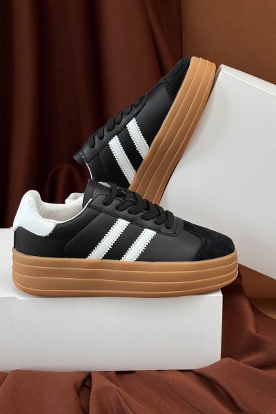 Кроссовки женские демисезонные, цвет черно-белый, 248RCX1570