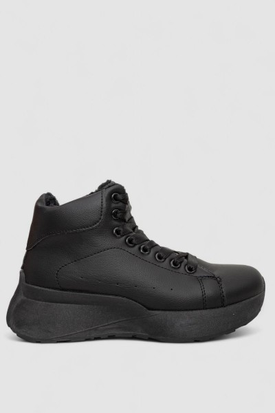 Кросівки жіночі зимові на хутрі, колір чорний, 248RXM22