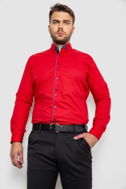 Рубашка мужская с принтом  -уценка, цвет красный, 214R3092-U
