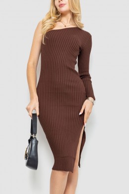 Платье вязаное, цвет коричневый, 204R174