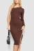 Платье вязаное, цвет коричневый, 204R174 Платье вязаное, цвет коричневый, 204R174
