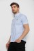 Сорочка чоловіча в смужку  -уцінка, колір біло-блакитний, 214R835-U-1