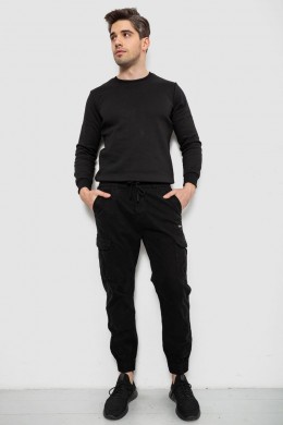 Штаны мужские однотонные, цвет черный, 244R1693