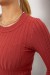 Водолазка женская в рубчик, цвет темно-коралловый, 204R9031 Водолазка женская в рубчик, цвет темно-коралловый, 204R9031